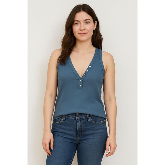 Michael Stars Tops - Michael Stars 100% Cotton Button-Front Tank Top| Size OS